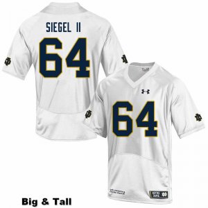 Notre Dame Fighting Irish Men's Max Siegel II #64 White Under Armour Authentic Stitched Big & Tall College NCAA Football Jersey MKK3499KY